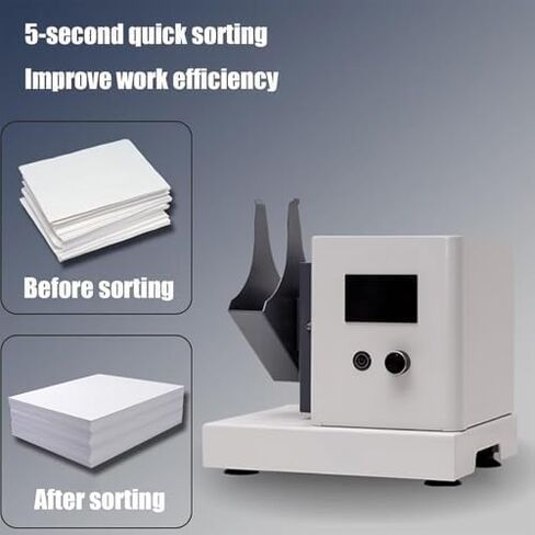 220V Electric Paper Jogger, Adjustable Jitter Strength, 2800RPM Sorting Machine for Efficient Office & Archive Use, 50MM Holder for Quick Paper Organization in Kuwait