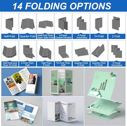 Automatic Paper Folding Machine – 262 ft/min Electric Document Folder with 4 Trays & Digital Counter – Desktop Paper Folder for Offices, Print Shops, Manuals & Letters (110V) in Kuwait