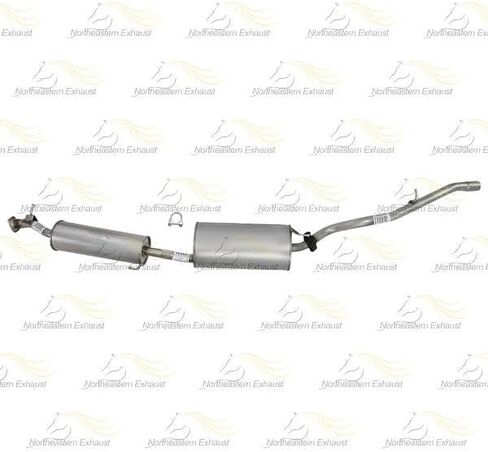 Exhaust Complete Exhaust System Kit Compatible for 2003-2011 Honda Element 2.4L | EPA Approved | Northeastern Exhaust | Stainless Steel | Free Gasket, Clamp, Bolt Kit and Hanger | Direct-Fit in Kuwait