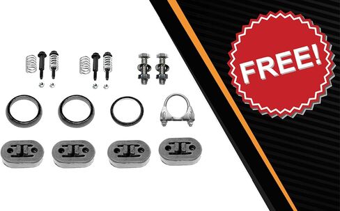 Exhaust Complete Exhaust System Kit Compatible for 2003-2011 Honda Element 2.4L | EPA Approved | Northeastern Exhaust | Stainless Steel | Free Gasket, Clamp, Bolt Kit and Hanger | Direct-Fit in Kuwait