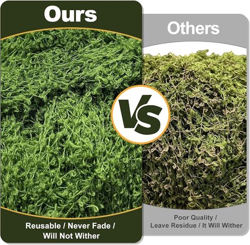 10.6OZ Artificial Fake Green Moss for Crafts Plants Indoor Decorating, Artificial Moss for Outdoor Planters, Fairy Garden Decor, DIY Table Centerpieces, Wedding Party Decoration in Kuwait