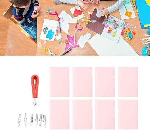 Stamp Making Kit Versatile Pink Rubber Carving Blocks Linoleum Cutter Set for Block Printing Printmaking Supplies for Craft Enthusiasts in Kuwait