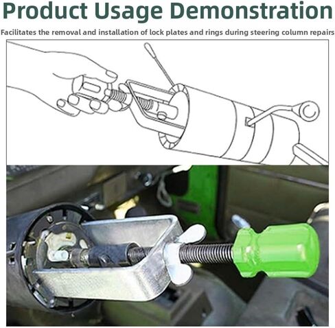 Steering Wheel Lock Ring Removal, Alloy Steel Installer Car Truck Column, Dual-End with Non-Slip Handle in Kuwait