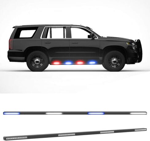 SpeedTech Lights Ceptor-X Elite Striker-TIR 60" LED Running Board Light Stick – 48 LEDs 144W Single Unit Not a Pair for Police Fire EMS Tow Trucks (Red Blue (Alternating)) in Kuwait