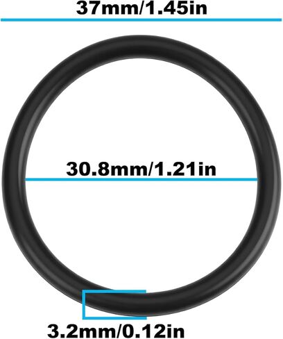 OTOTEC 10x Motorcycle Valve Tappet Cover O Ring Seal 91302-001-020 37×30.8×3.2mm Compatible with Honda CB350 CB360 in Kuwait