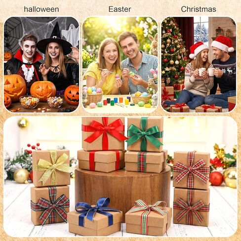 24 Pcs Mini Paper Mache Boxes with Lids, 3.9 Inch Square Small Gift Boxes for DIY Crafts, Jewelry, Soap, Candy & Holiday Present Packaging in Kuwait