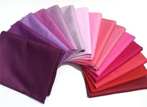 50 Pieces Rainbow Solid Color Cotton Fabric Bundle, Pre-Cut Quilting Squares, 3.94×3.94 Inches, for DIY Mini Crafts, Patchwork, Handmade Projects in Kuwait