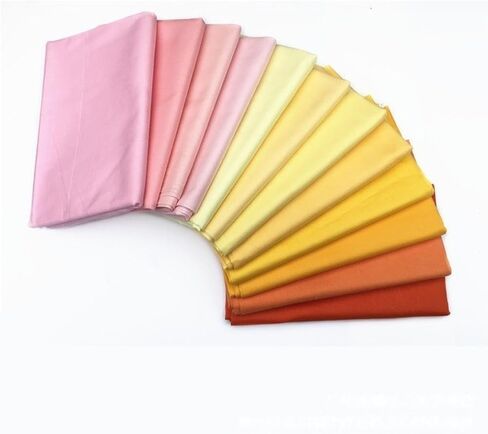 50 Pieces Rainbow Solid Color Cotton Fabric Bundle, Pre-Cut Quilting Squares, 3.94×3.94 Inches, for DIY Mini Crafts, Patchwork, Handmade Projects in Kuwait