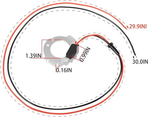 مجموعة تحويل الإشعال الإلكتروني 1244A لجرارات Ford 4-Cyl، لسلسلة 2N 8N 9N 500-800، نقطة واحدة، أرض سلبية 12 فولت، وحدة إشعال عالية الأداء in Kuwait