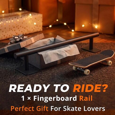 Fingerboard Rail 11" Metal Round Grind Rail Non-Slip Stable Base for Smooth Slides & Grinds Fingerboard Trick Training Obstacle Fits Tech Deck Mini Skate Park & Desk Setup in Kuwait