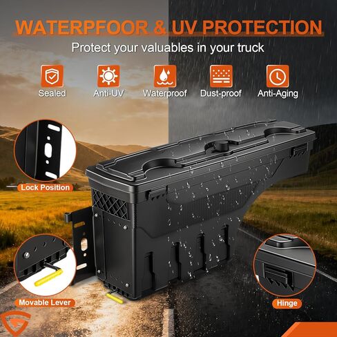 GEARLAST Truck Bed Storage Box Fit for Chevy/GMC Silverado/Sierra 2500/3500HD 2020-2025 Drive Side, Left Toolboxs in Kuwait