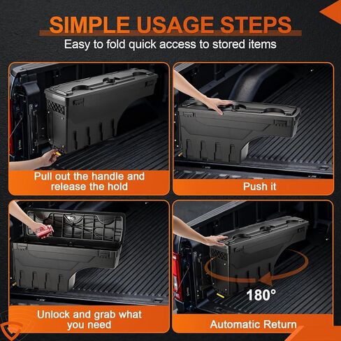 GEARLAST Truck Bed Storage Box Fit for Chevy/GMC Silverado/Sierra 2500/3500HD 2020-2025 Drive Side, Left Toolboxs in Kuwait