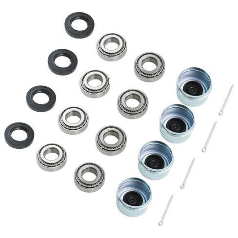 4 Set 30205 Trailer Axles Bearings Kit for 25mm Axles Trailer Wheel Hub Bearings 30205 TC Seal 30x52x10mm Hub Dust Cover 52 mm Cotter Pin 1/8x2 inch in Kuwait