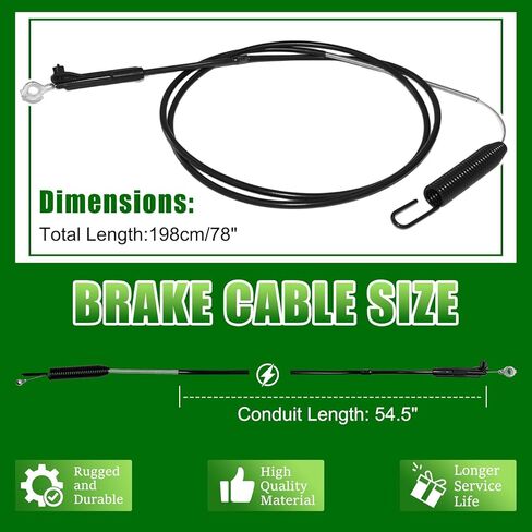 133-1998 Blade Brake Cable Compatible with Toro 30" Timemaster 20976 20978 21199 21199HD 21200 21810 21811 Lawn Mower Replaces 115-8439 in Kuwait