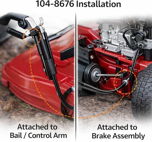 104-8676 كابل التحكم في فرامل الشفرة، 58 بوصة لإعادة التدوير Toro 22 بوصة، سرعة شخصية RWD، يناسب 20013 20017 20041 20066 20070 in Kuwait