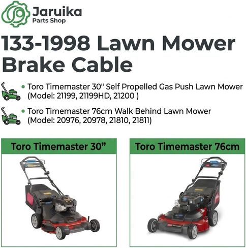 كابل الفرامل 133-1998 بديل لجزازة العشب Toro TimeMaster 30 بوصة، يناسب 21199 21200 20976 20978 21810 21199HD، سلك خطوبة الشفرة بطول 78 in Kuwait