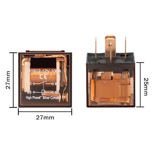 12V 100A Automotive Relay, 5-Pin SPDT, Waterproof Sealed, High Capacity Switching, DC 12V/24V, JD1914 in Kuwait