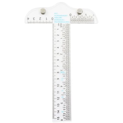 Murtenze 2 Pack Acrylic Clear T-Square Ruler, 6" Transparent T Ruler Drafting Tools, Dual Side Measuring Crafting for Drafting and General Layout Work Art Framing in Saudi Arabia