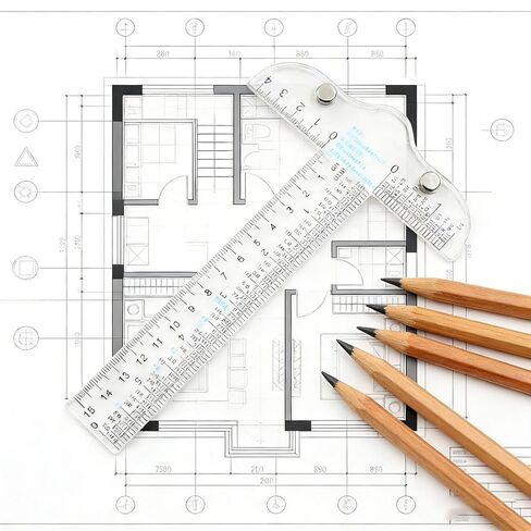Murtenze 2 Pack Acrylic Clear T-Square Ruler, 6" Transparent T Ruler Drafting Tools, Dual Side Measuring Crafting for Drafting and General Layout Work Art Framing in Saudi Arabia