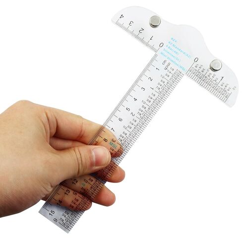 Murtenze 2 Pack Acrylic Clear T-Square Ruler, 6" Transparent T Ruler Drafting Tools, Dual Side Measuring Crafting for Drafting and General Layout Work Art Framing in Saudi Arabia