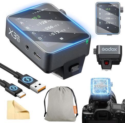 Godox X3PRO-C X3PRO C Wireless Flash Trigger for Canon TTL 2.4GHz HSS Built-in Blueetooth App Control LCD Touchscreen TCM Function Camera Remote Trigger for Canon in Saudi Arabia