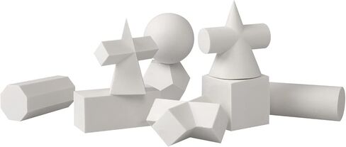 3D Gypsum Geometry Sketch Drawing Model Mini Art Crafts Geometry Mold 10 Pcs Resin Shapes Sketch Basic Form Learning Tools Home Decor Drawing Practice Sculpture Props, 1.2 Inch to 2 Inch in Kuwait