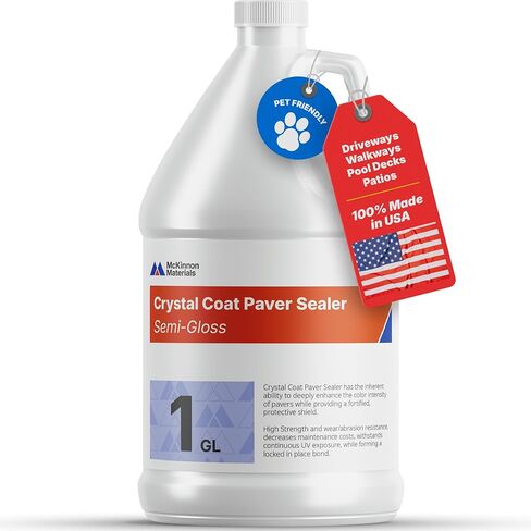 McKinnon Concrete and Paver Sealer 1 Gallon, Penetrating Semi-Gloss Wet Look Sealer for Brick, Stone, Natural Stone, Outdoor and Indoor Use, UV Resistant in Saudi Arabia