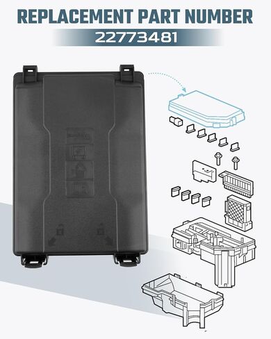 Fuse Relay Box Upper Cover Replace 22773481 Fit for Chevrolet Tahoe/Suburban 2015-2020, Fit for GMC Yukon/Yukon XL 2015-2020, Fit for Cadillac Escalade/Escalade ESV 2015-2020 in Kuwait