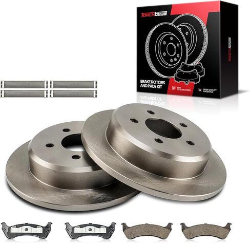 طقم فرامل خلفية ودوارات مقاس 11.22 بوصة من Torchbeam متوافق مع Ford 1995-2001 Explorer، Ford 2001-2002 Explorer Sport، Mercury 1997-2001 Mountaineer، 54032 D667 in Kuwait