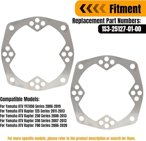motoparty Rock Brake Rotor Disc Guard for Yamaha Banshee Raptor 250 350 660 700 YFZ450R, Replacement for 1S3-25127-01-00, Stainless Steel ATV Brake Rotor Protector 2 PCS in Kuwait