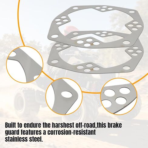 motoparty Rock Brake Rotor Disc Guard for Yamaha Banshee Raptor 250 350 660 700 YFZ450R, Replacement for 1S3-25127-01-00, Stainless Steel ATV Brake Rotor Protector 2 PCS in Kuwait