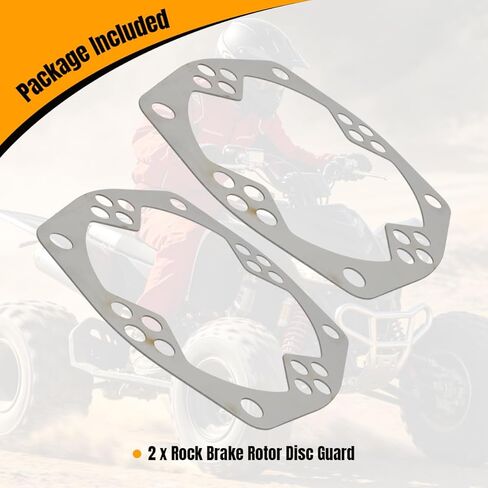 motoparty Rock Brake Rotor Disc Guard for Yamaha Banshee Raptor 250 350 660 700 YFZ450R, Replacement for 1S3-25127-01-00, Stainless Steel ATV Brake Rotor Protector 2 PCS in Kuwait