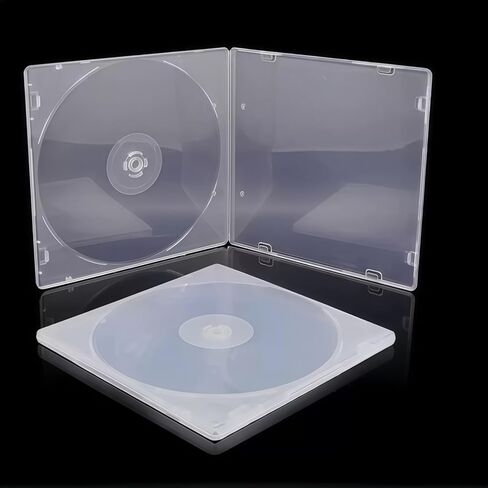 10 عبوات 5.2 ملم حافظة تخزين DVD رفيعة للغاية بطبقة واحدة، حافظة أقراص مضغوطة نحيفة واحدة فائقة الوضوح PP بولي بلاستيك CD DVD محافظ تخزين القرص in Kuwait