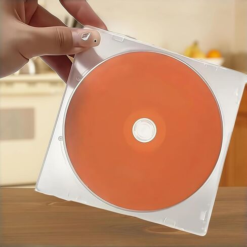 10 عبوات 5.2 ملم حافظة تخزين DVD رفيعة للغاية بطبقة واحدة، حافظة أقراص مضغوطة نحيفة واحدة فائقة الوضوح PP بولي بلاستيك CD DVD محافظ تخزين القرص in Kuwait