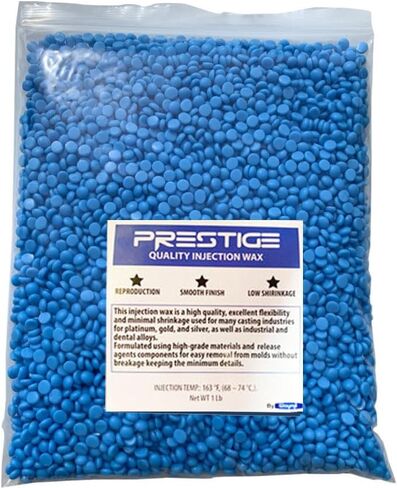 Prestige Light Blue Injection Wax 1 lb – Jewelry Casting Wax for Gold, Silver & Platinum, Low Shrinkage, High Detail, Clean Burnout in Kuwait