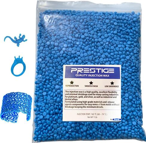 Prestige Light Blue Injection Wax 1 lb – Jewelry Casting Wax for Gold, Silver & Platinum, Low Shrinkage, High Detail, Clean Burnout in Kuwait