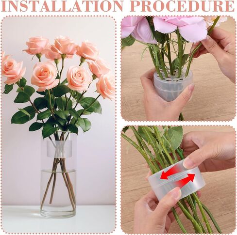 BOHUIZ 4 Pcs Spiral Ikebana Stem Holder, Spiral Stem Holder for Flowers DIY Bouquet Twister Flower Floral Arrangement Holder Round Flower Arranger Flower Fixed Tools in Kuwait