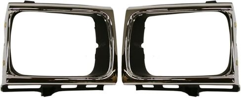 DAT AUTO PARTS Front Left Driver & Right Passenger Side Head Light Door Trim Cover Pair Set of 2 Replacement for 1992-1995 Toyota Pickup 4WD Models Chrome and Black Grill Smooth TO2512116 TO2513118 in Kuwait