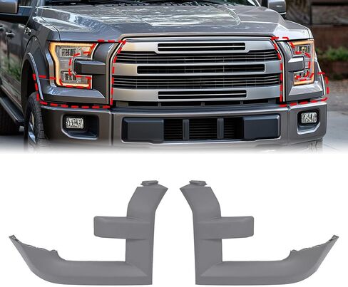 Left+Right Side Headlight Trim Bezel Fit for F0RD F150 2015-2017 FO1212119 FO1213119 in Kuwait