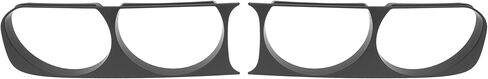 HECASA Headlight Bezels Pair Compatible with 2008-2014 Dodge Challenger Black Headlamp Cover Trim Plastic(ABS) LH & RH Replacement for CH2511100 CH2510100 in Kuwait