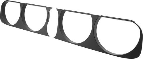 HECASA Headlight Bezels Pair Compatible with 2008-2014 Dodge Challenger Black Headlamp Cover Trim Plastic(ABS) LH & RH Replacement for CH2511100 CH2510100 in Kuwait