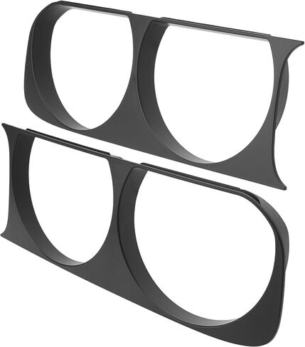 HECASA Headlight Bezels Pair Compatible with 2008-2014 Dodge Challenger Black Headlamp Cover Trim Plastic(ABS) LH & RH Replacement for CH2511100 CH2510100 in Kuwait