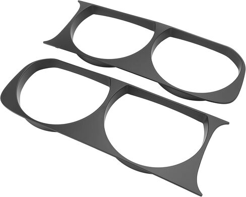 HECASA Headlight Bezels Pair Compatible with 2008-2014 Dodge Challenger Black Headlamp Cover Trim Plastic(ABS) LH & RH Replacement for CH2511100 CH2510100 in Kuwait