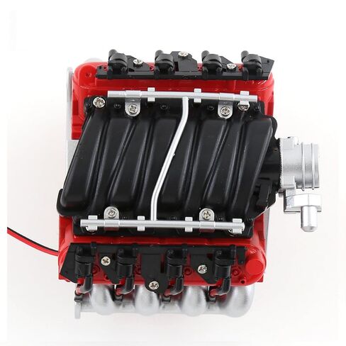 1/10 RC محاكاة V8 غطاء مشعاع المحرك مع غرفة التبريد RC موتور مراوح التبريد الملحقات متوافقة مع 1:10 مقياس الزاحف سيارة Traxxas TRX4 TRX6 محوري SCX10 D90 90047 ترقية أجزاء in Kuwait