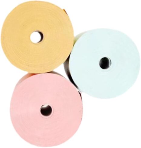 3 Pieces Printer Paper Rolls Printable Sticker Refill Paper Machine Roll Mistake Correction Stickers Waterproof Material Suitable for Kids Camera, White Thermal 3pcs in Kuwait