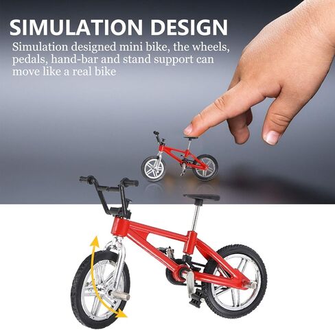 لعبة الدراجة ذات الأصابع الصغيرة من LIOOBO مع دواسات وعجلات متحركة ولوحة أصابع BMX معدنية متينة للعب على سطح المكتب للأطفال وهدية قابلة للتجميع تتضمن مفتاح ربط وقفل in Kuwait