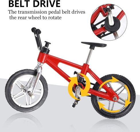 لعبة الدراجة ذات الأصابع الصغيرة من LIOOBO مع دواسات وعجلات متحركة ولوحة أصابع BMX معدنية متينة للعب على سطح المكتب للأطفال وهدية قابلة للتجميع تتضمن مفتاح ربط وقفل in Kuwait