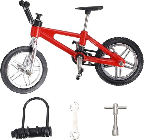 لعبة الدراجة ذات الأصابع الصغيرة من LIOOBO مع دواسات وعجلات متحركة ولوحة أصابع BMX معدنية متينة للعب على سطح المكتب للأطفال وهدية قابلة للتجميع تتضمن مفتاح ربط وقفل in Kuwait