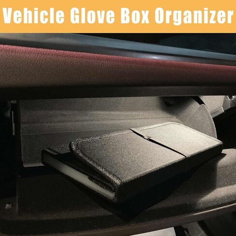 Vehicle Glove Box Organizer Large Capacity Car Registration and Insurance Holder for Car Documents License Cards with 13 Pocket Expanding File Folder 2 Cards Pockets in Kuwait
