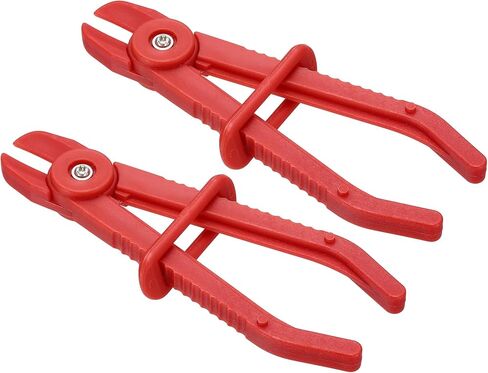 HARFINGTON 2pcs 6 Inch Hose Pinch Pliers, Plastic Hose Locking Pliers Multi-Functional Nylon Clamp Tools for Repairing Coolant Fuel Systems Automotive Repairs, Red in Kuwait